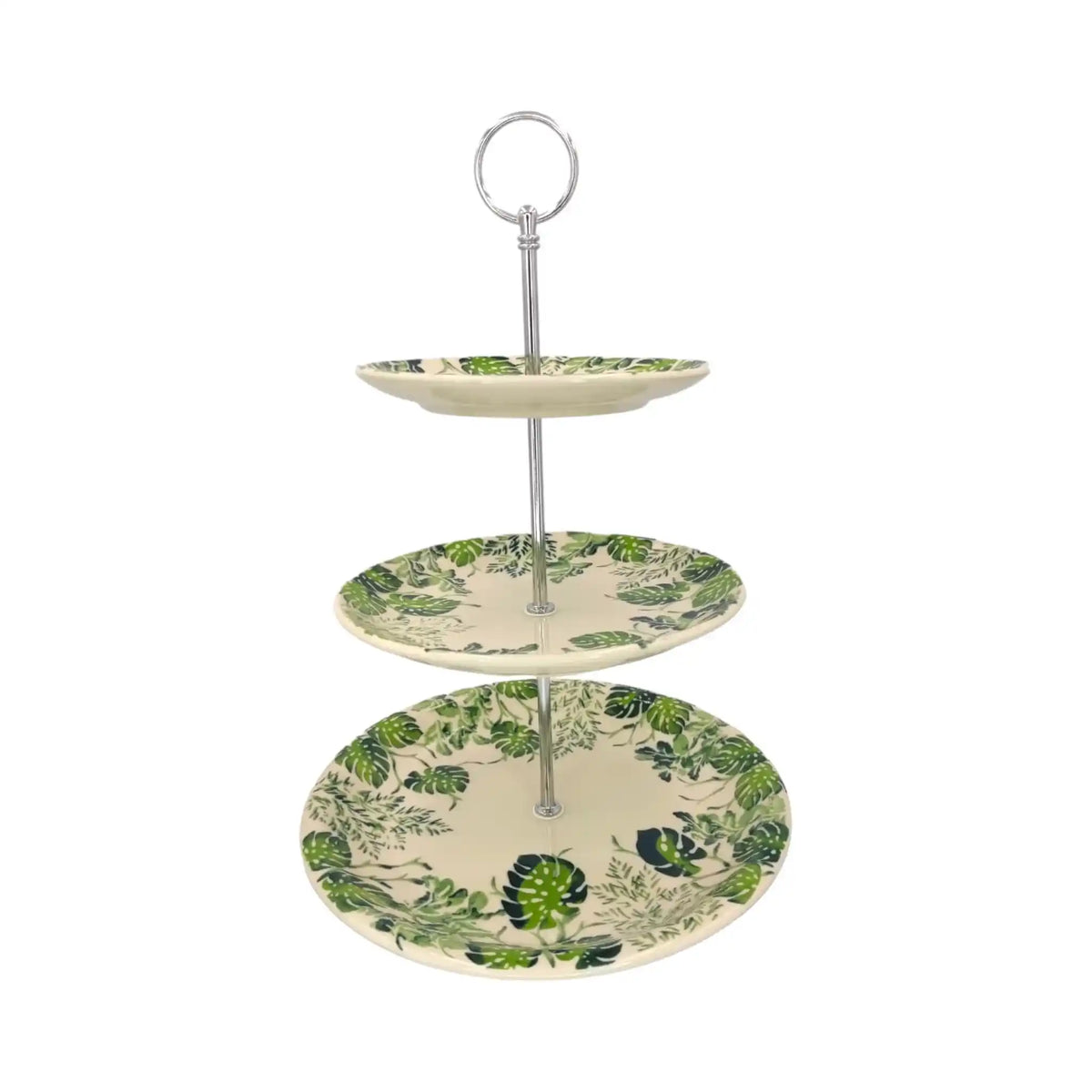 Polish-pottery-Cake-stand-Monstera-Leaves_2