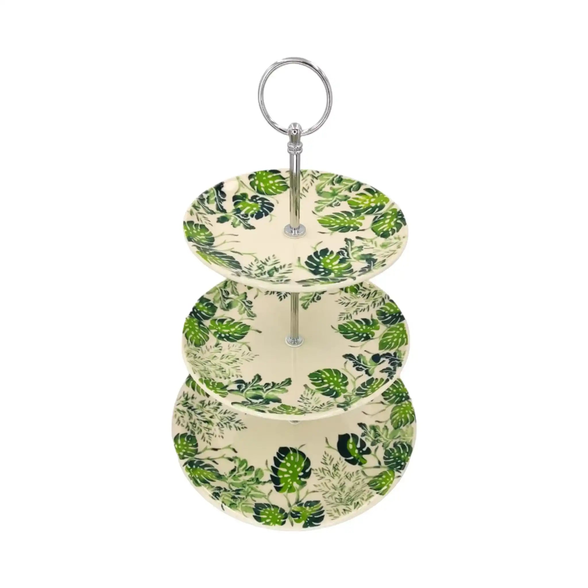Polish-pottery-Cake-stand-Monstera-Leaves_3