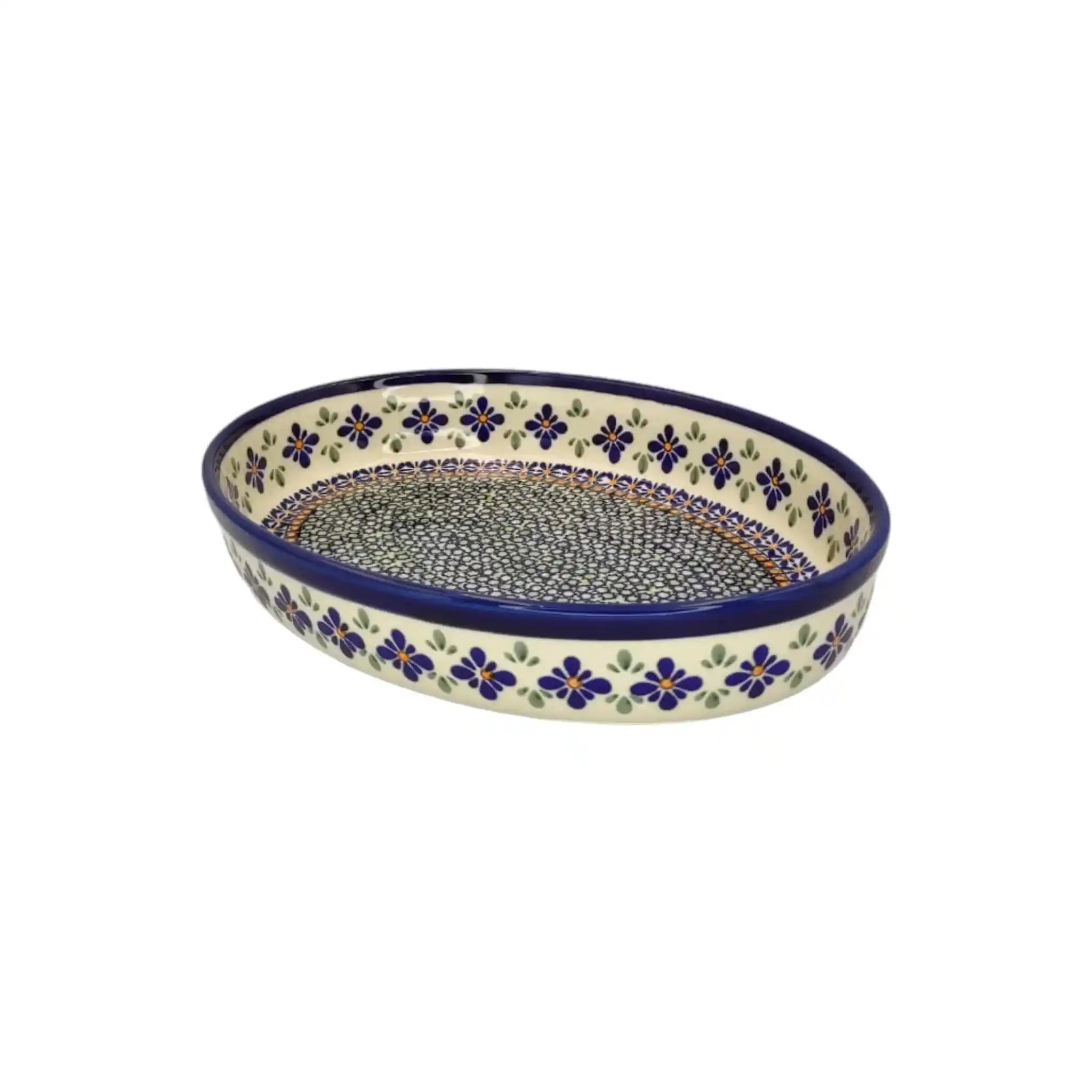 polish-pottery-small-oval-dish-floral-motifs_3