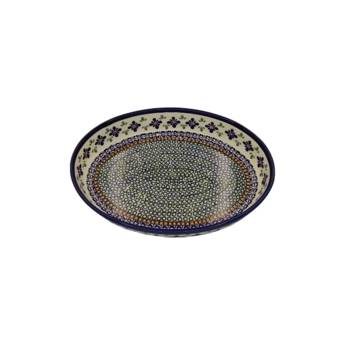 polish-pottery-small-oval-dish-floral-motifs_6