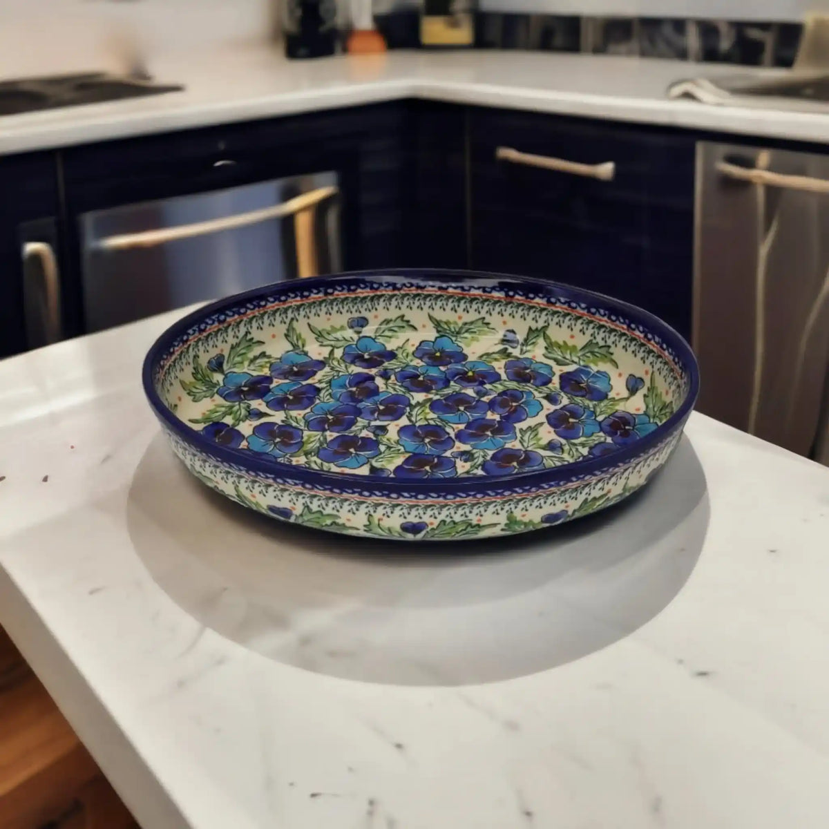 polish-pottery-small-oval-dish-pansies-flowers_5