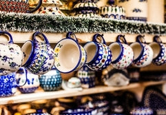 Polish-pottery-cups-and-mugs-collection