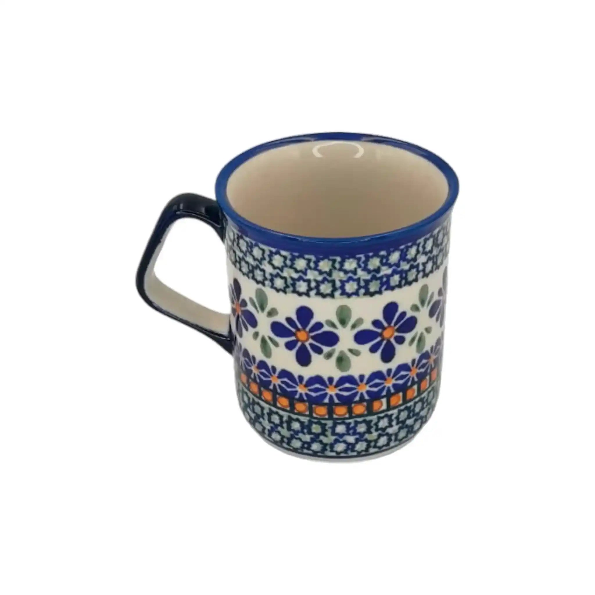 Polish-pottery-Beverage-cup-Floral-Motifs_5