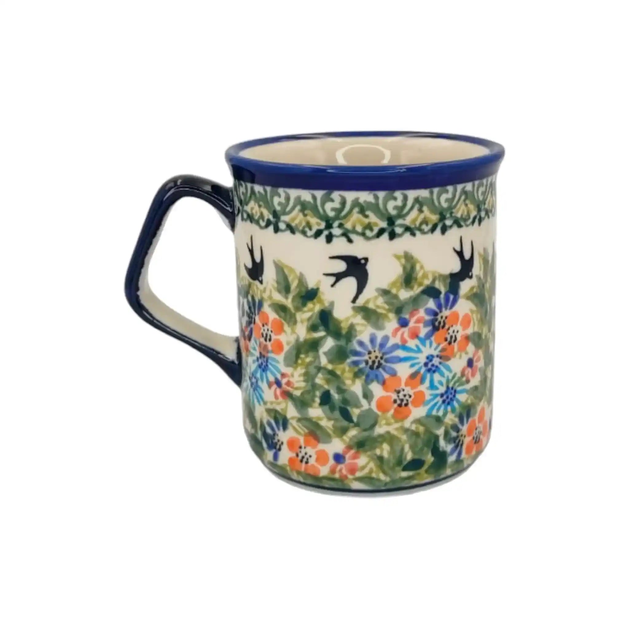 Polish-pottery-Beverage-cup-Flowery-Meadow_4