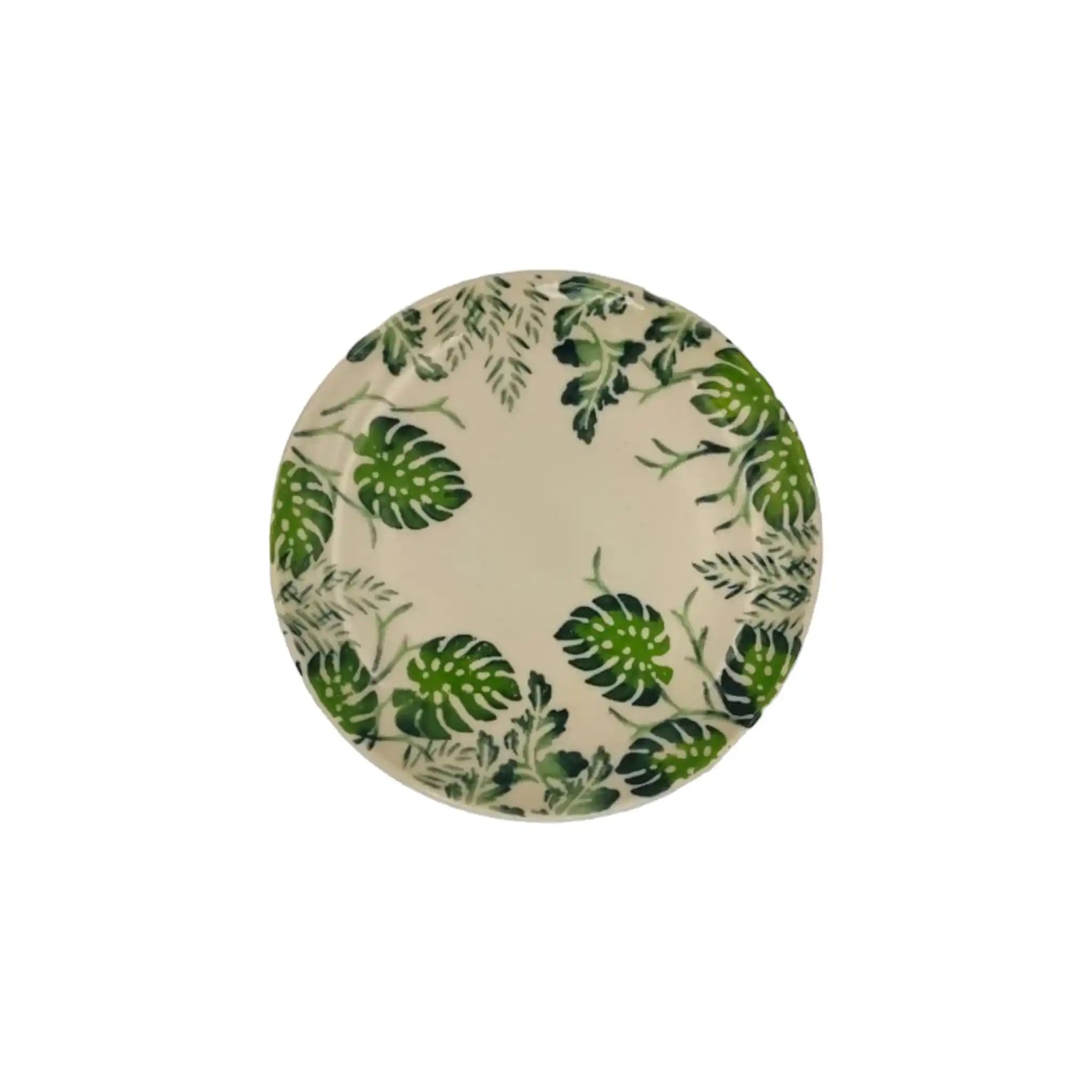 polish-pottery-dessert-plate-monstera-leaves_1