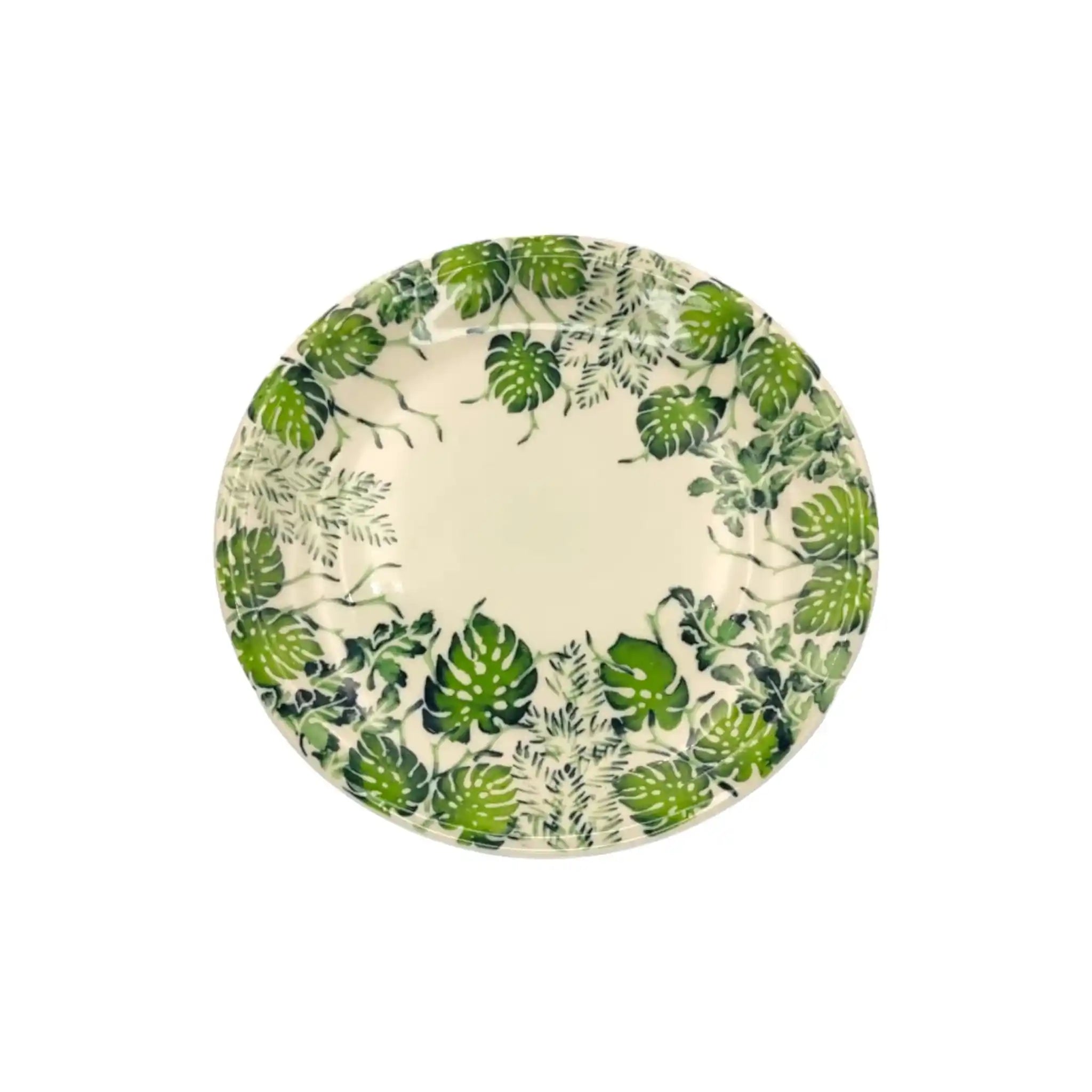 polish-pottery-dessert-plate-monstera-leaves_3