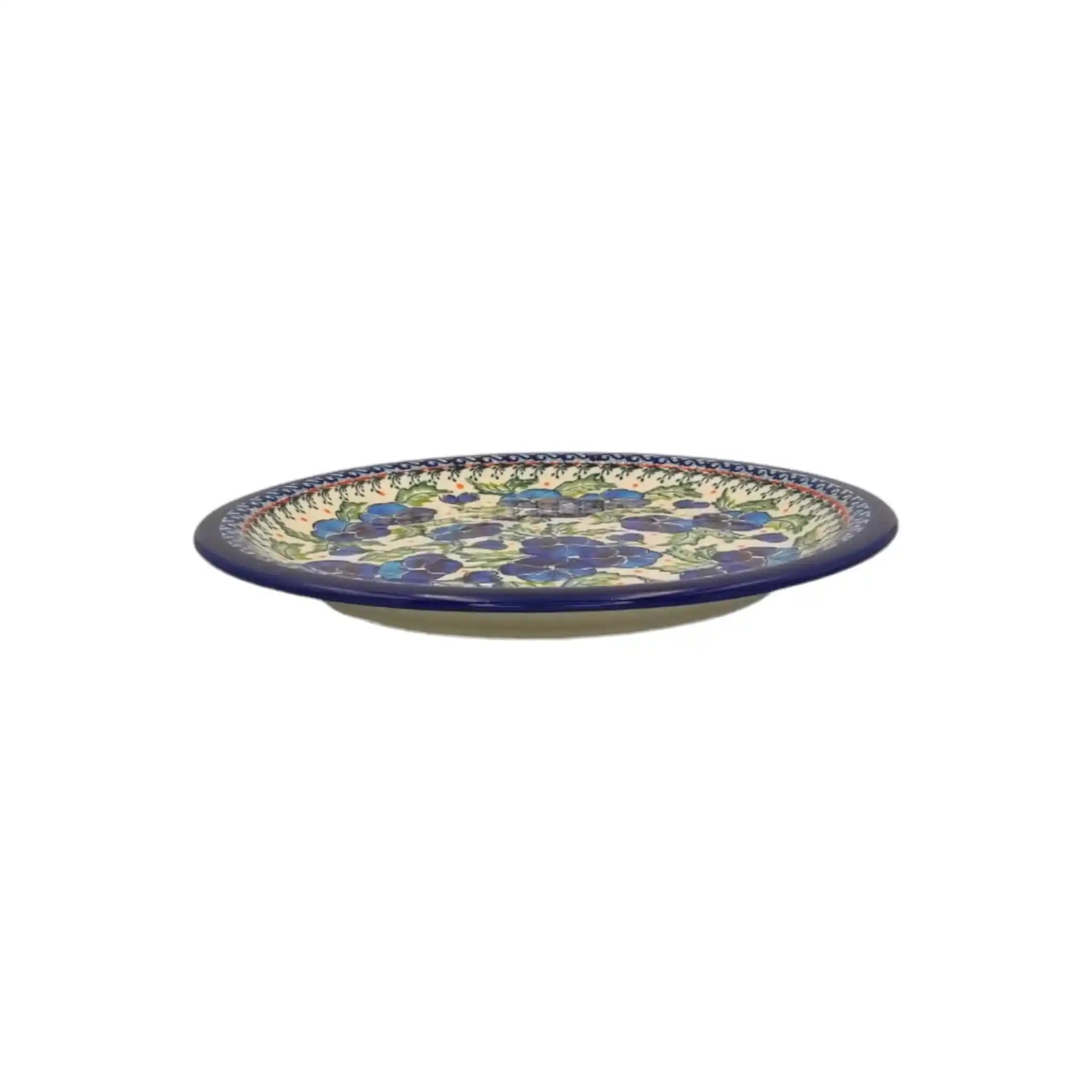 polish-pottery-dinner-plate-pansies-flowers_1