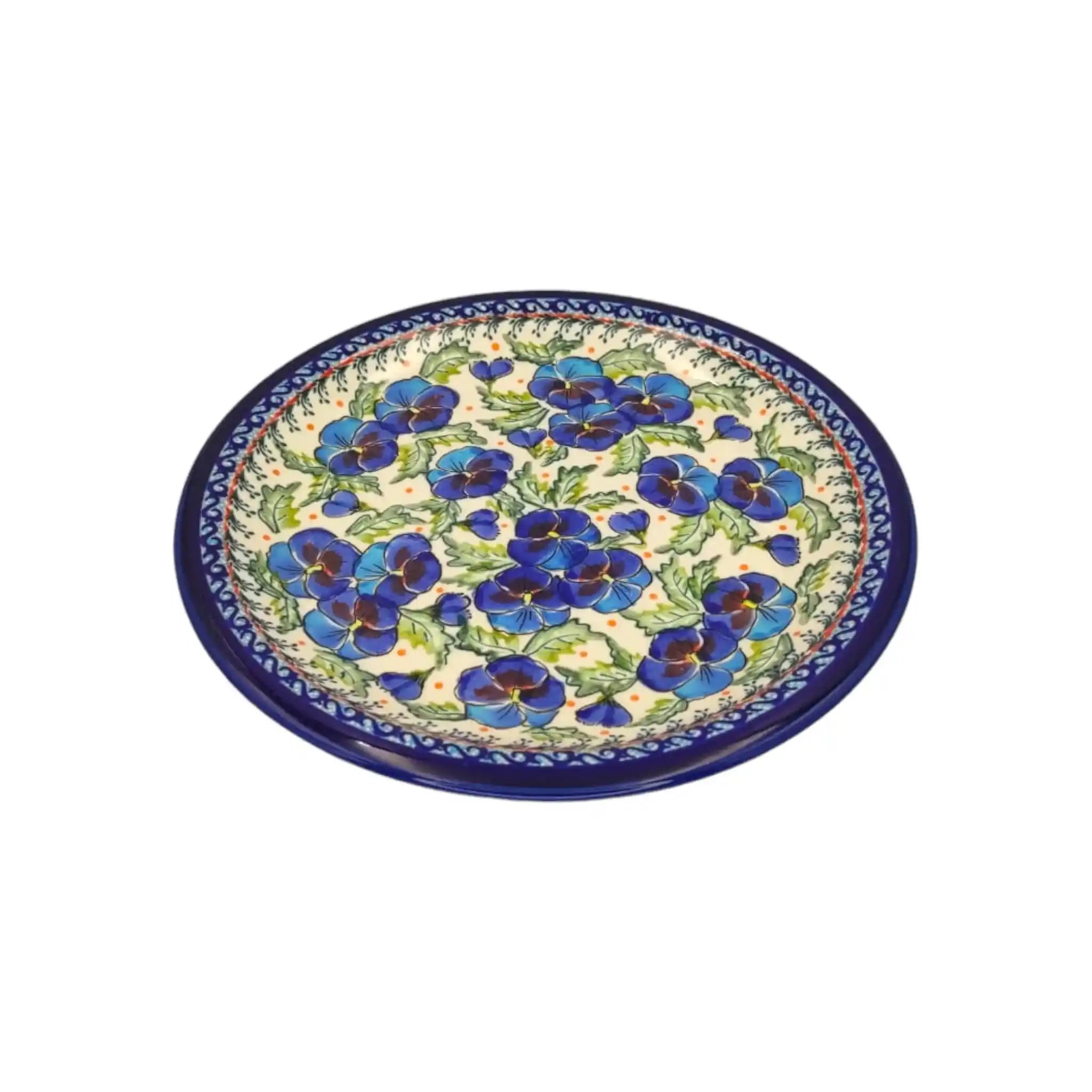 polish-pottery-dinner-plate-pansies-flowers_3