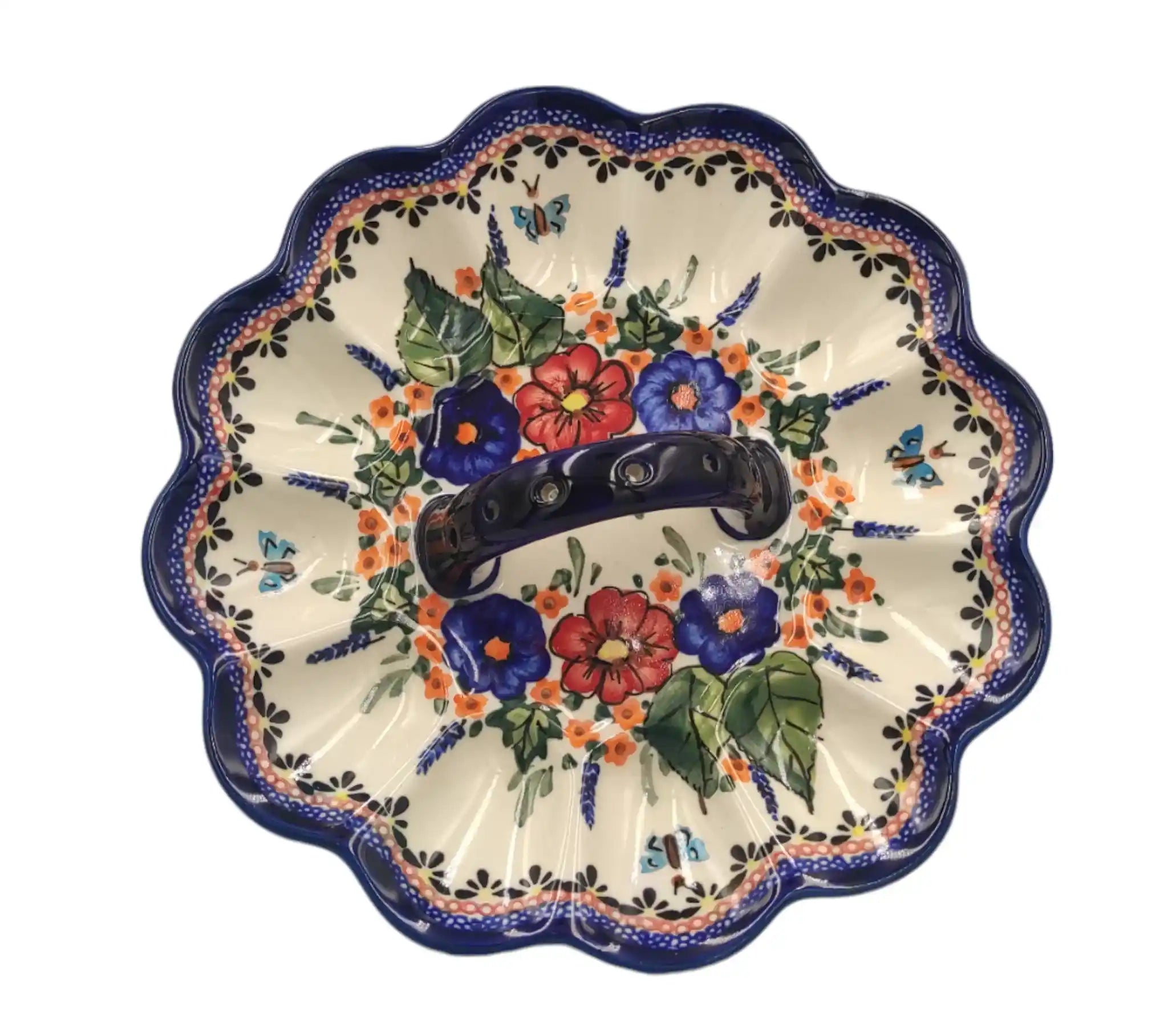 polish-pottery-egg-plate-red-stamens_5