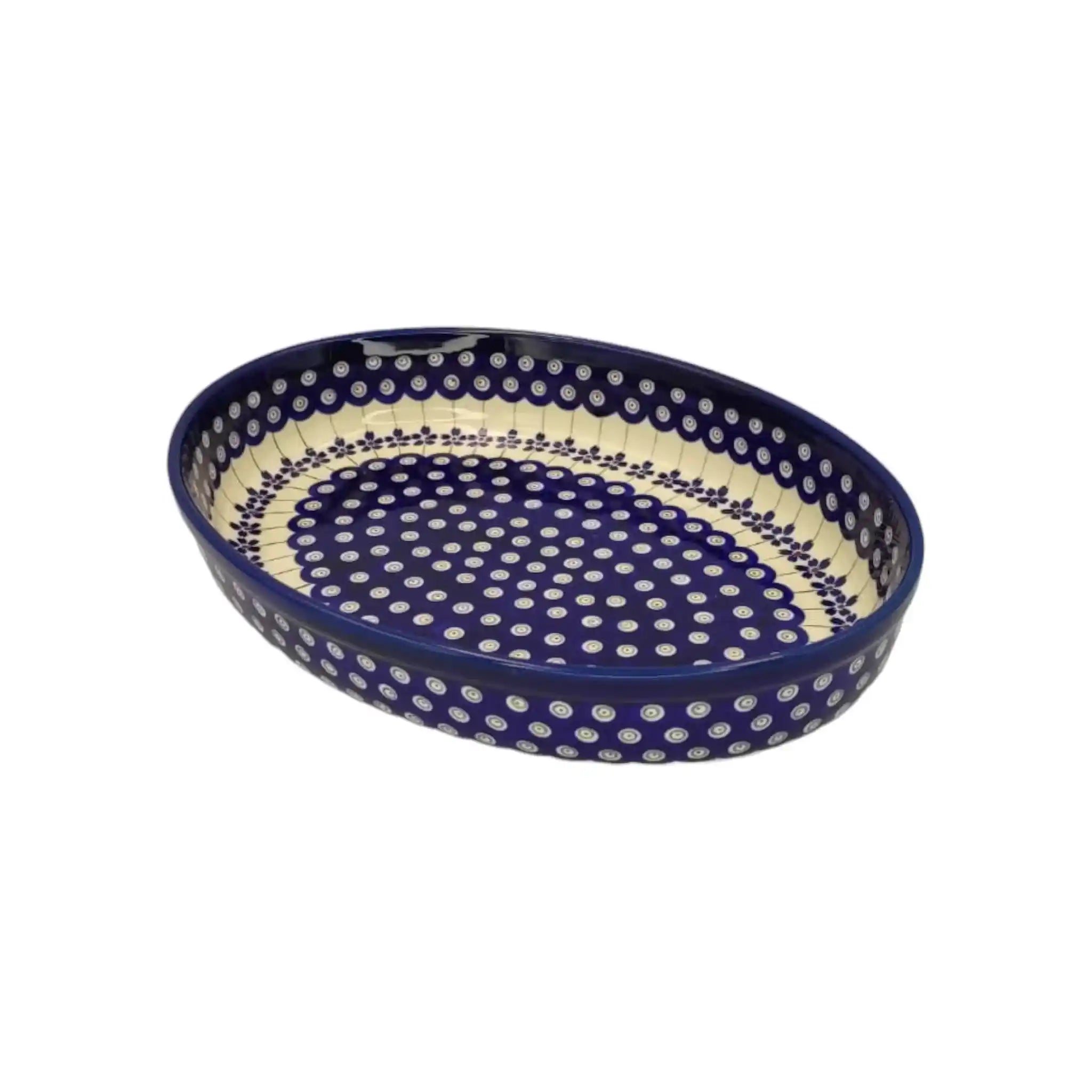 polish-pottery-medium-oval-dish-peacocks-eye_1