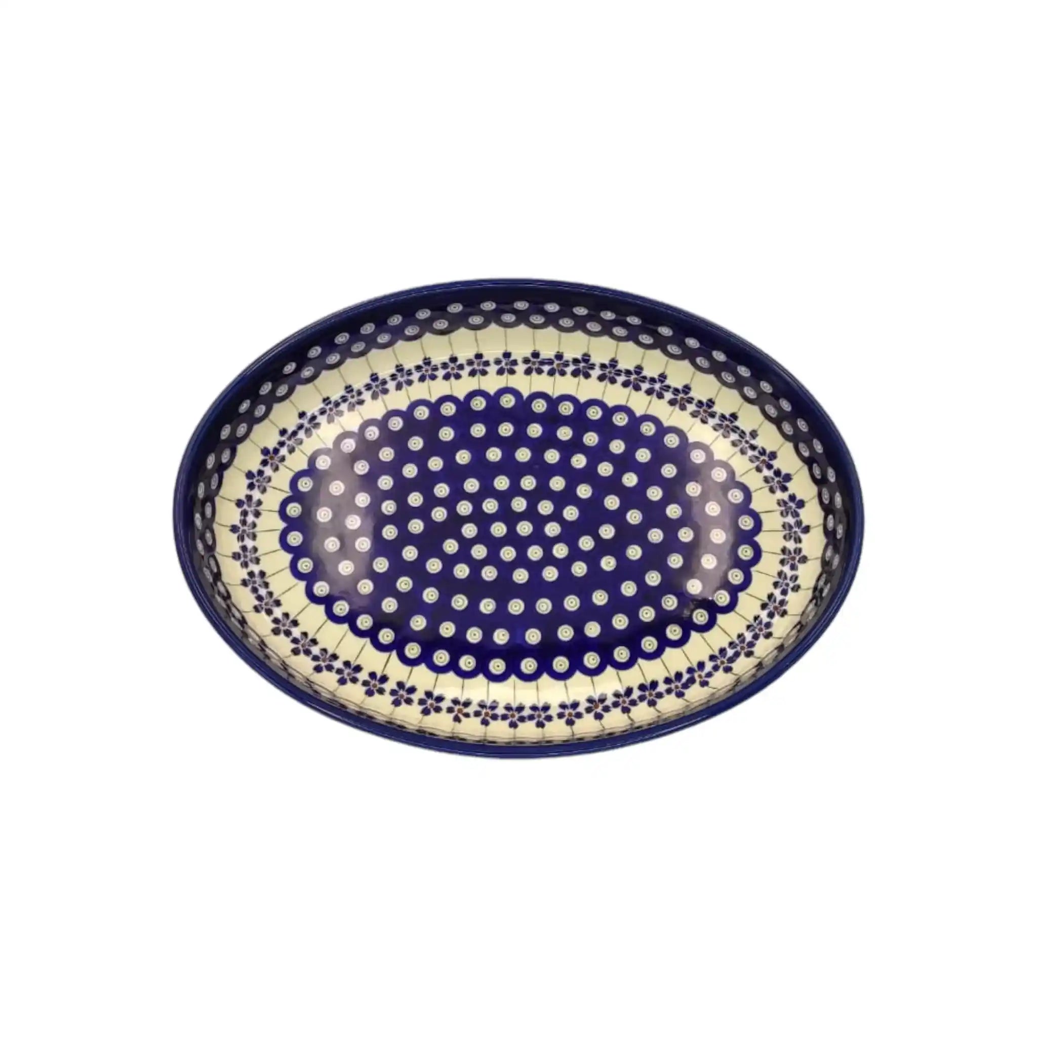 polish-pottery-medium-oval-dish-peacocks-eye_6